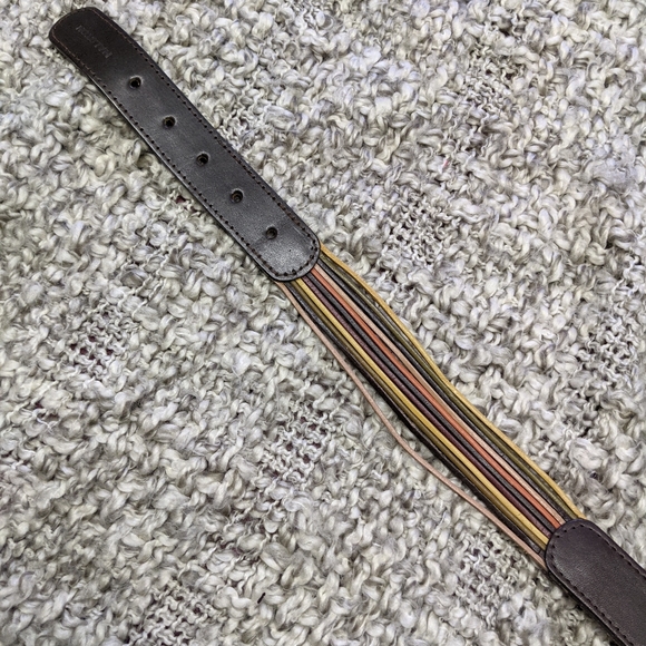 Halston leather autumnal coloured belt - Picture 3 of 8